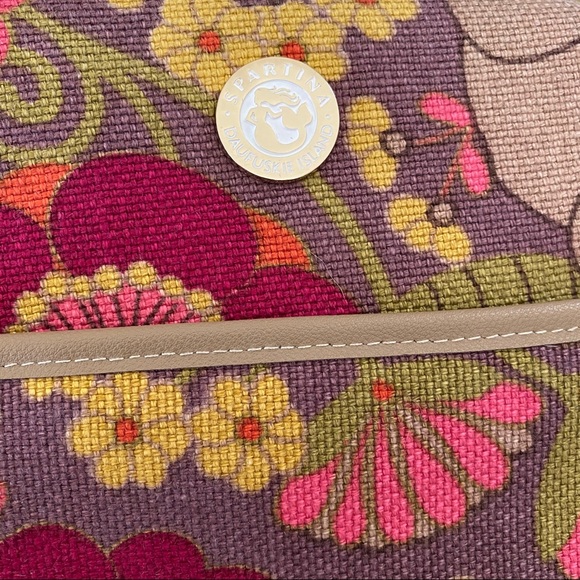 Spartina Linen & Leather Handbag - Picture 4 of 9